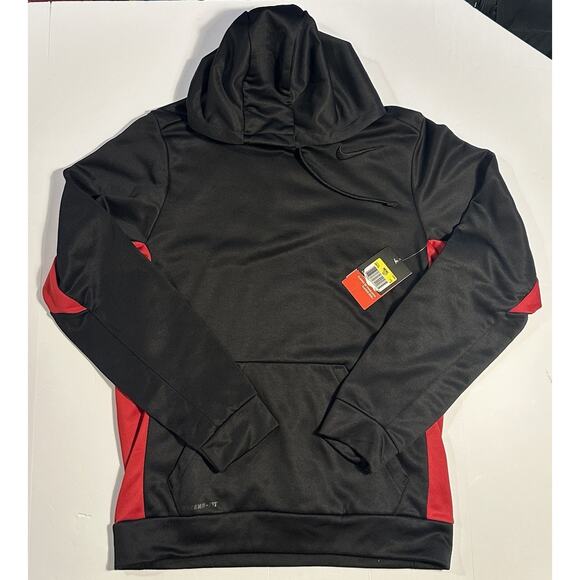 Nike Mens Therma Fit KO 3.0 Pullover Training Hoodie Size S Black Red 650733-013 - Picture 1 of 12